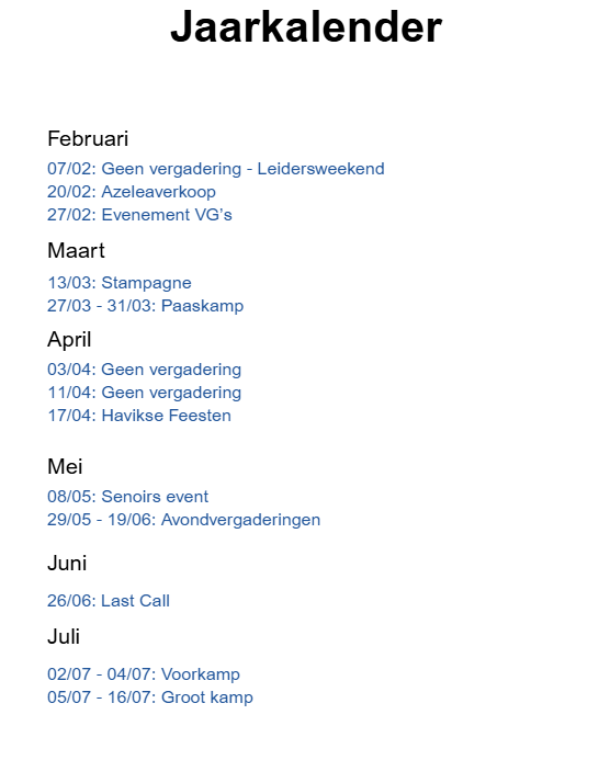 Jaarkalender 2
