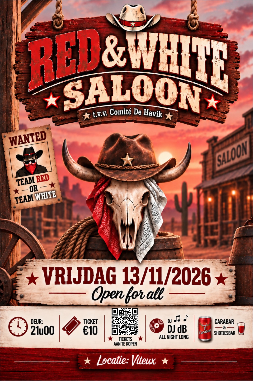 Red & White Saloon 2026 Poster
